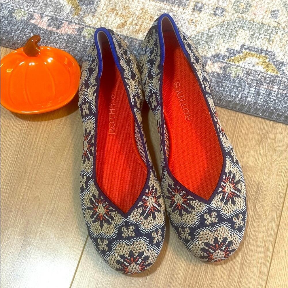 Rothy's sapphire burst retired round toe size 9.5 Women's flat Shoes - Picture 2 of 10